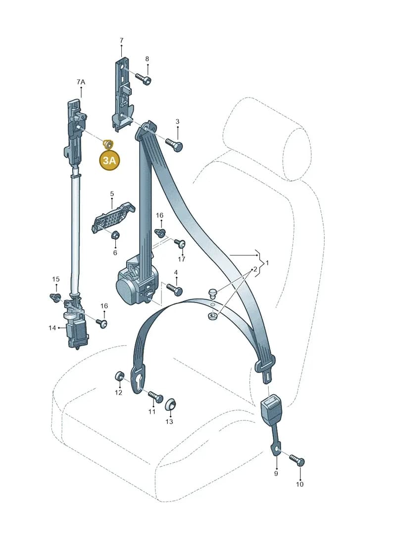 WHT004659 — Audi A8L qu. 3.0 TDI (2009-2014) diagram 249857600, position 3A