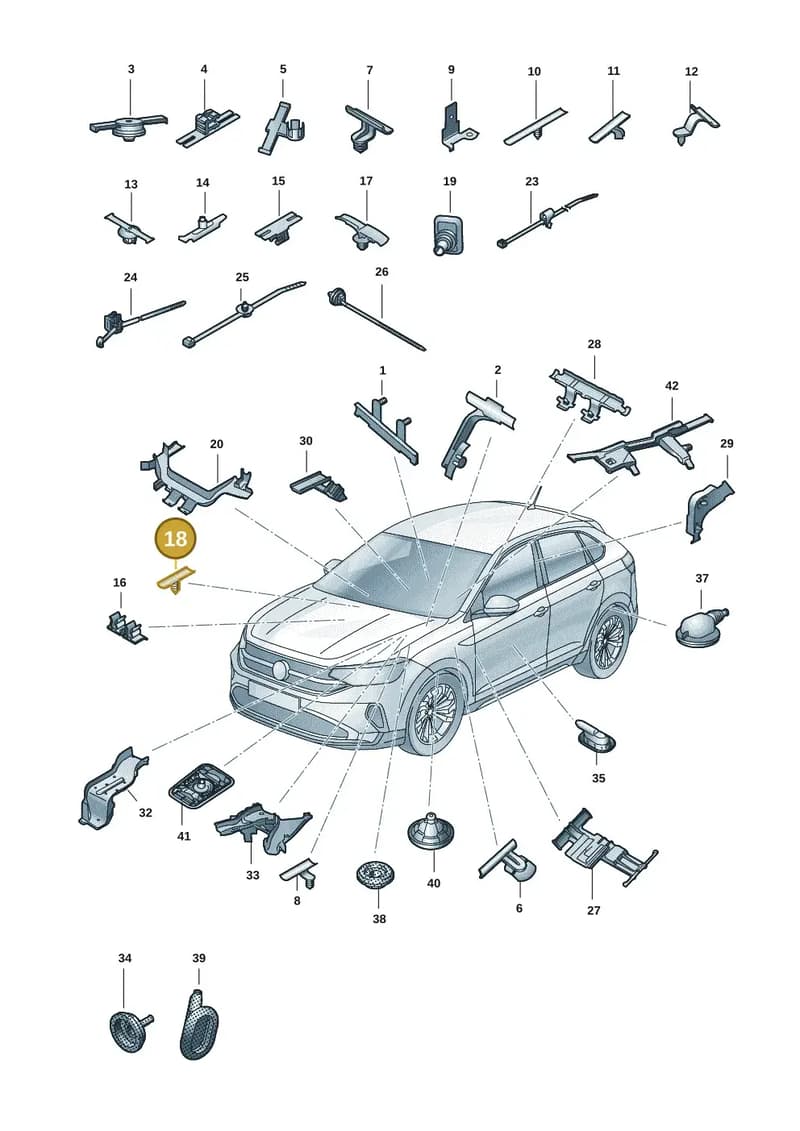 WHT004663 — Volkswagen Taigo (2021-2025) diagram 2f0971083, position 18