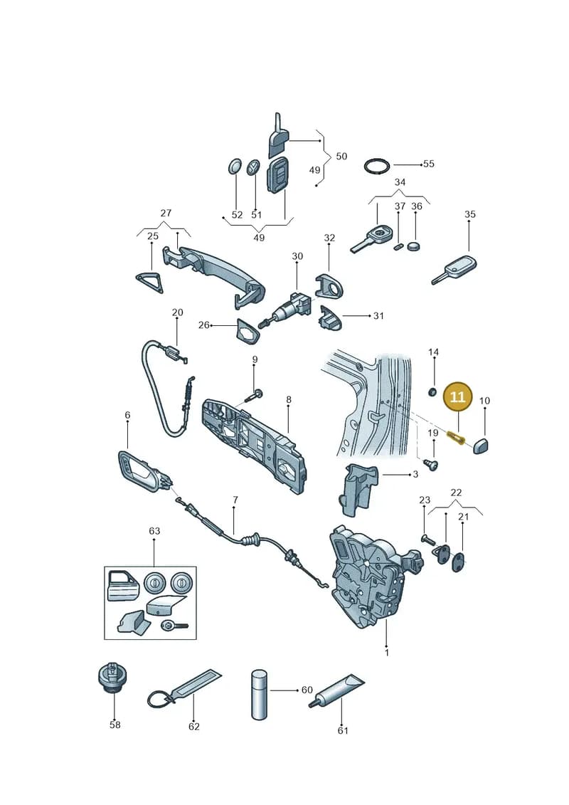 WHT004715A — Volkswagen Up! 1.0 TSI (2013-2017) diagram 559837000, position 11