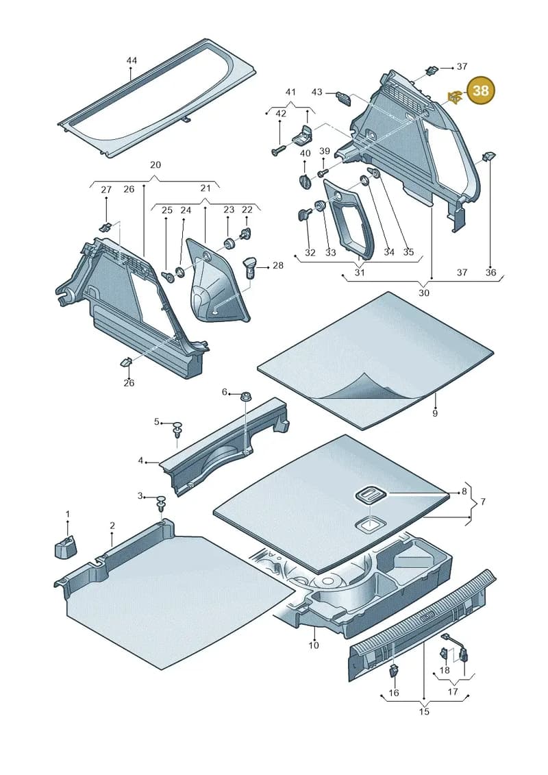 WHT004723 — Audi Q3 1.4 (2012-2016) diagram 728863900, position 38