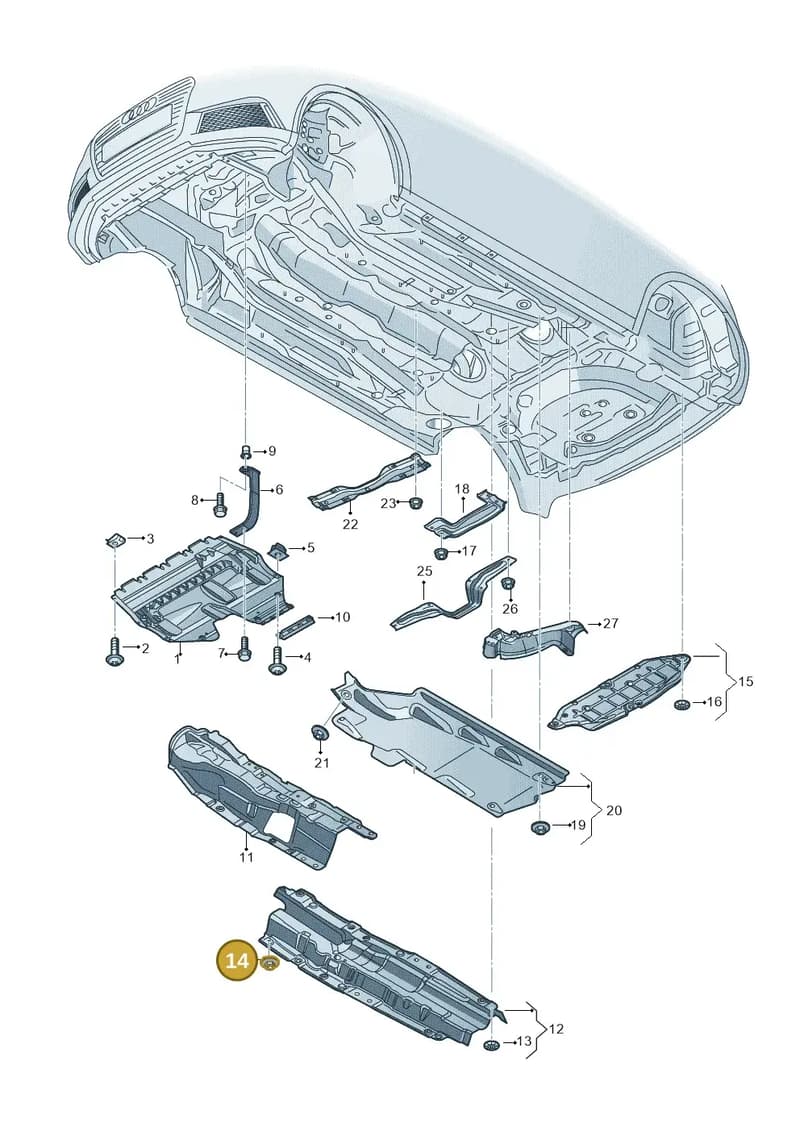 WHT004795 — Audi A1 Sportback (2014-2018) diagram 792825100, position 14