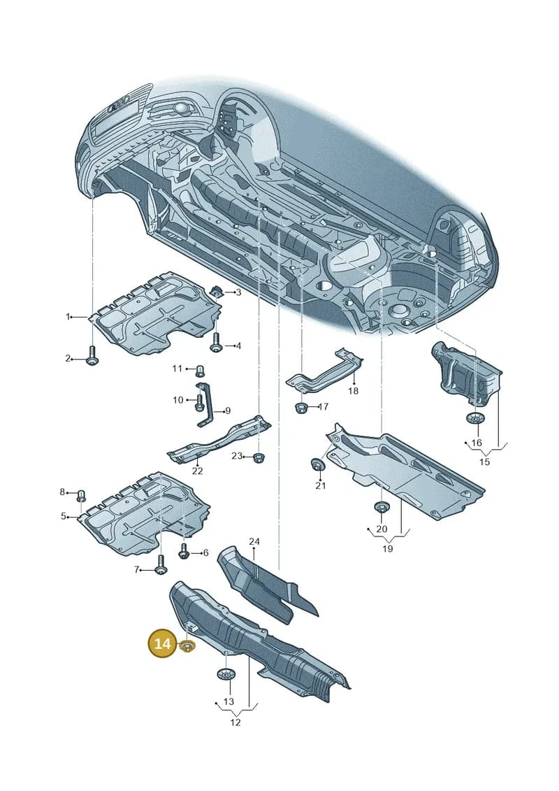 WHT004795 — Audi A1 Sportback (2014-2018) diagram 708825000, position 14