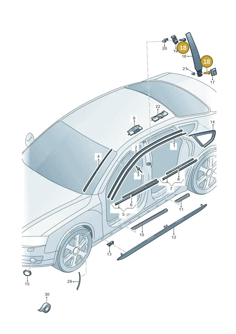 WHT004828 — Audi A5 Sportback (2011-2017) diagram 620853200, position 18
