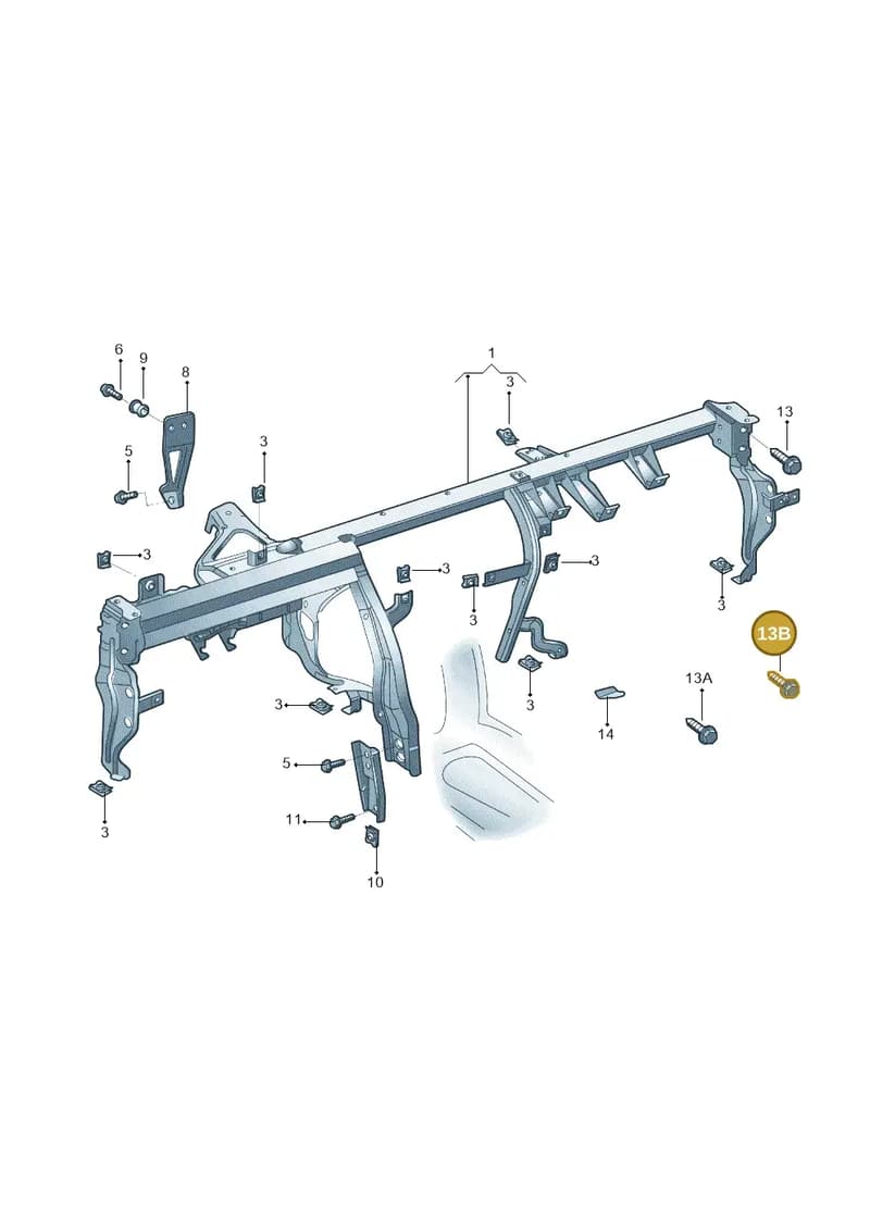 WHT004840 — Audi Q3 quattro 2.0 (2016-2019) diagram 895857000, position 13B