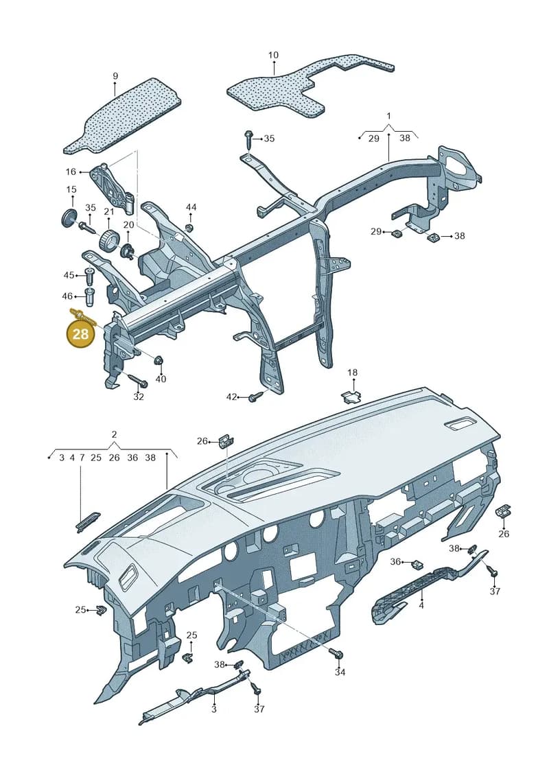 WHT004841 — Volkswagen Touareg (2017-2025) diagram 439857000, position 28