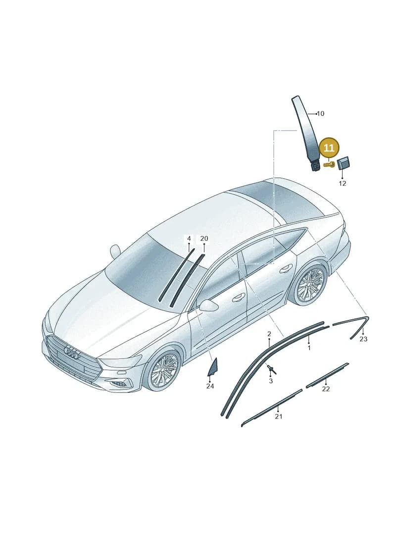 WHT004848 — Audi RS7 Sportback (2019-2025) diagram 435853100, position 11