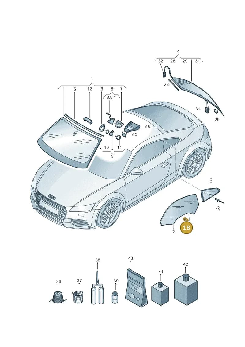 WHT004905 — Audi TT RS (2016-2023) diagram 850845000, position 18