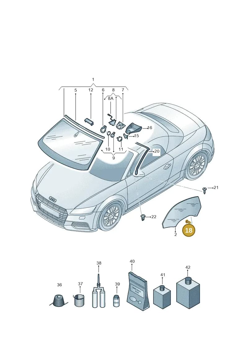 WHT004905 — Audi TT RS (2016-2023) diagram 850845100, position 18