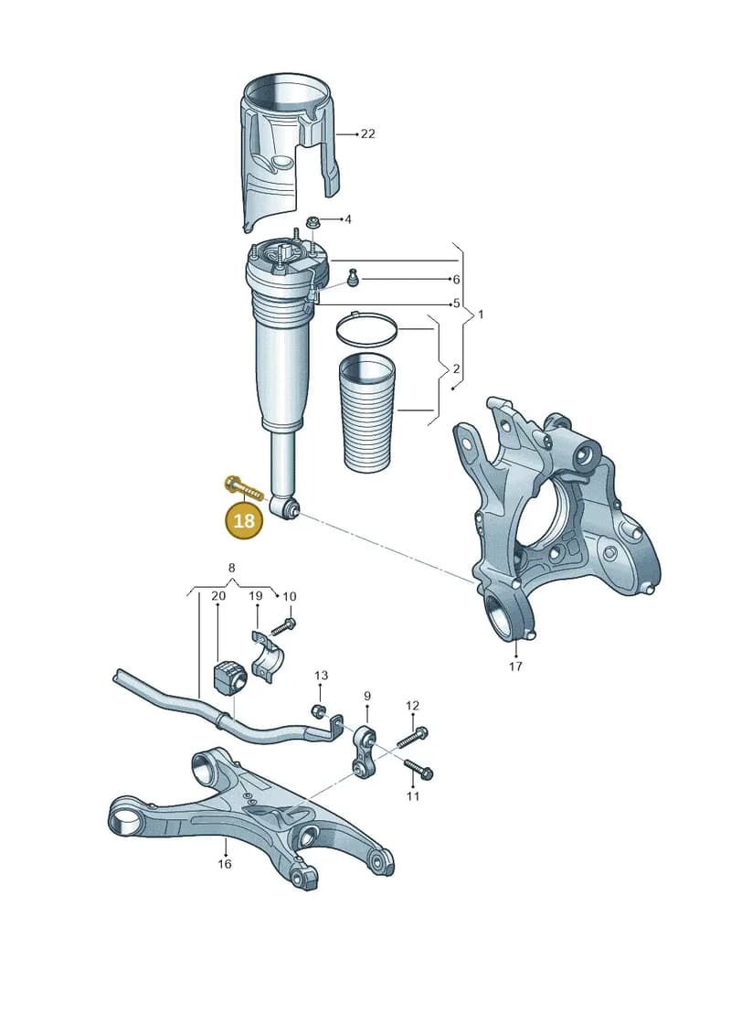 WHT004951 — Audi A8 (2013-2018) diagram 696511100, position 18