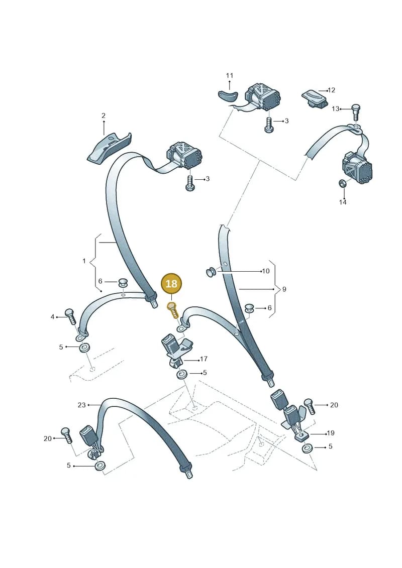 WHT004981 — Audi A8L qu. 3.0 TDI (2009-2014) diagram 249857700, position 18