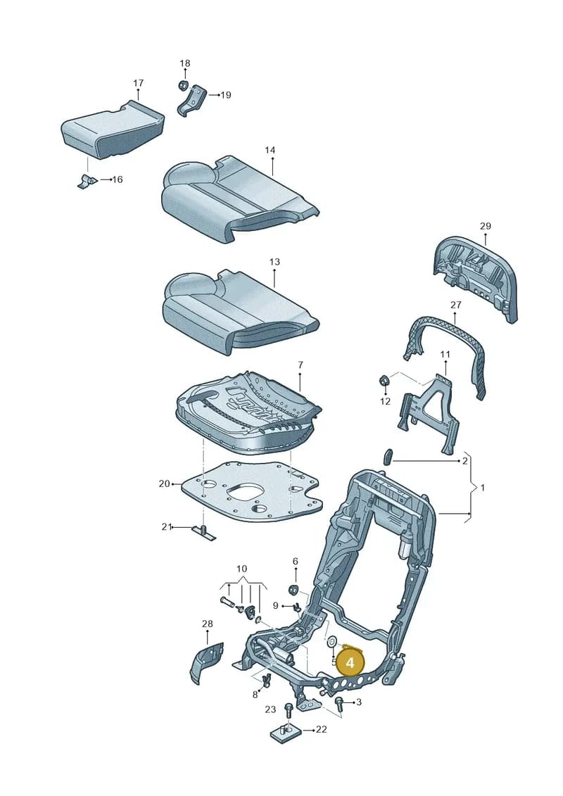 WHT004981 — Audi A8 (2013-2018) diagram 696885300, position 4