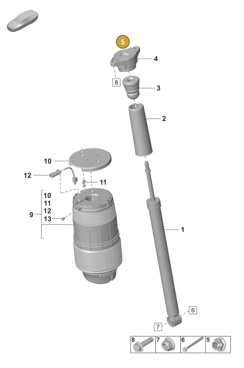 WHT004985 — Porsche Panamera (2020-2023) diagram p58502000, position 5