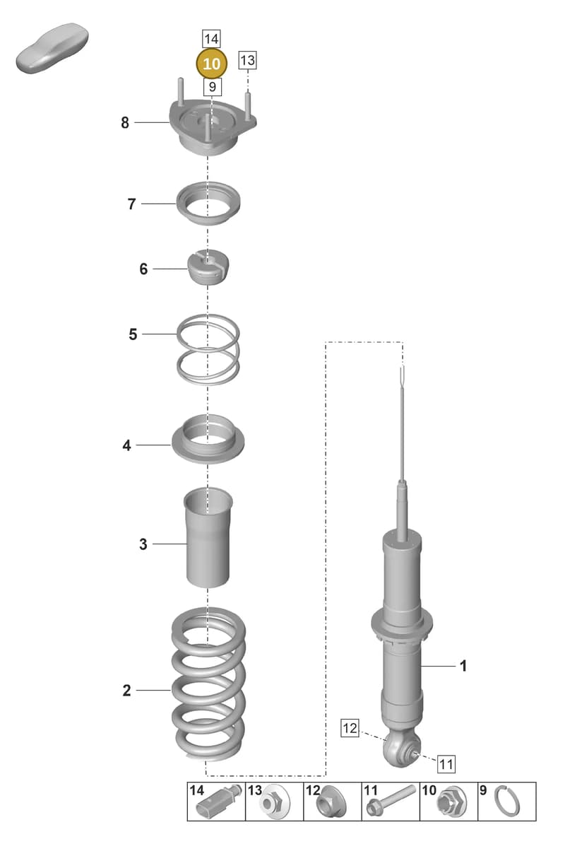 WHT004985 — Porsche 911 (2021-2022) diagram p59502010, position 10