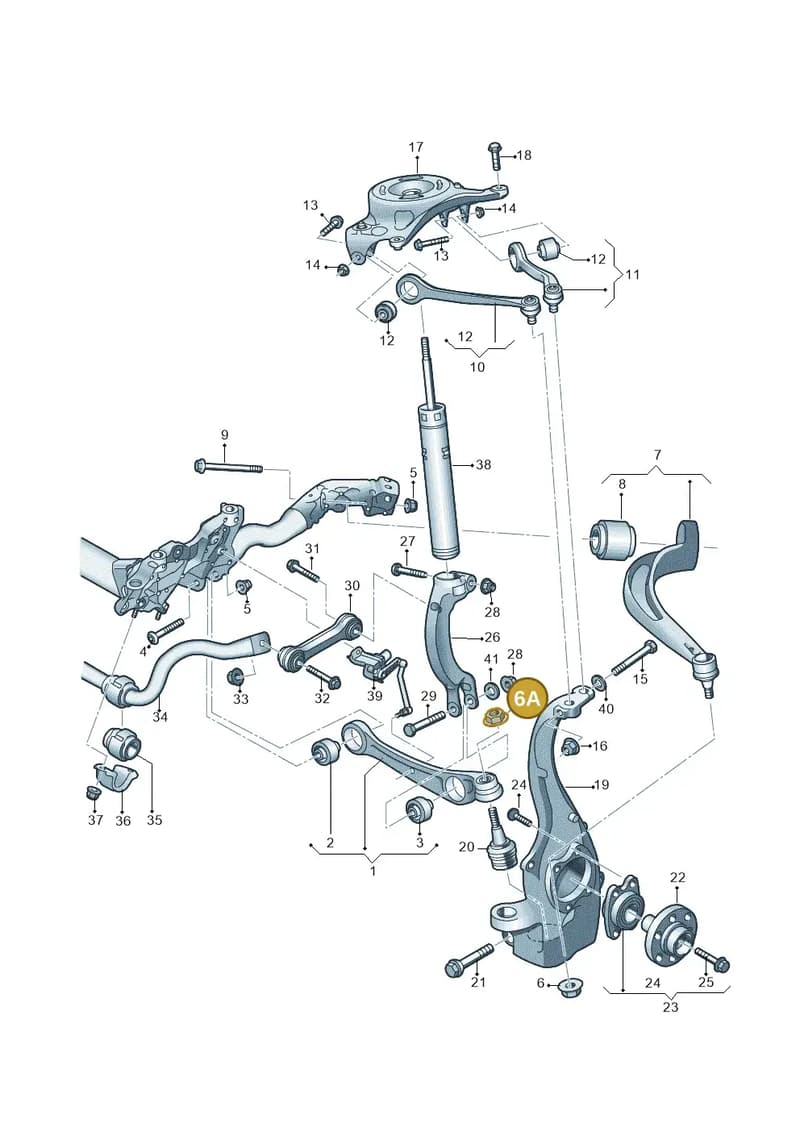WHT004995 — Audi RS5 Coupe (2010-2015) diagram 620407000, position 6A