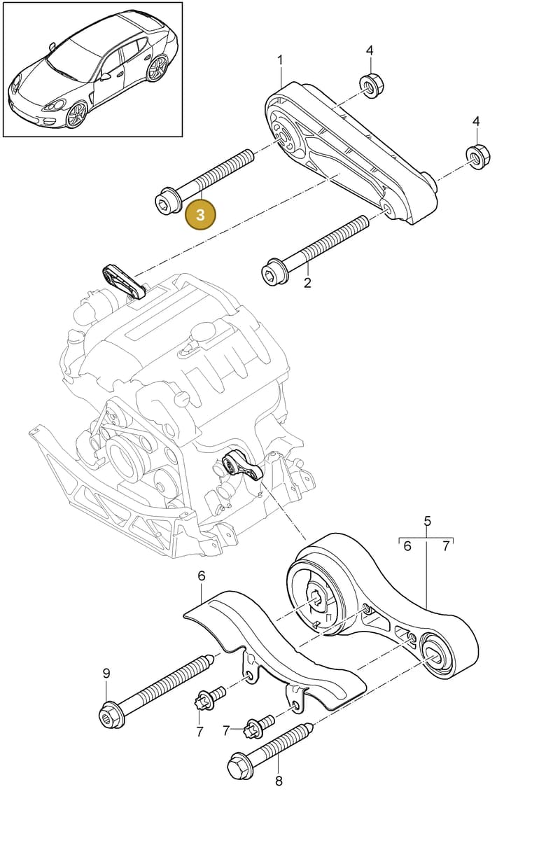 WHT005204 — Porsche Panamera (2009-2016) diagram p35109000, position 3