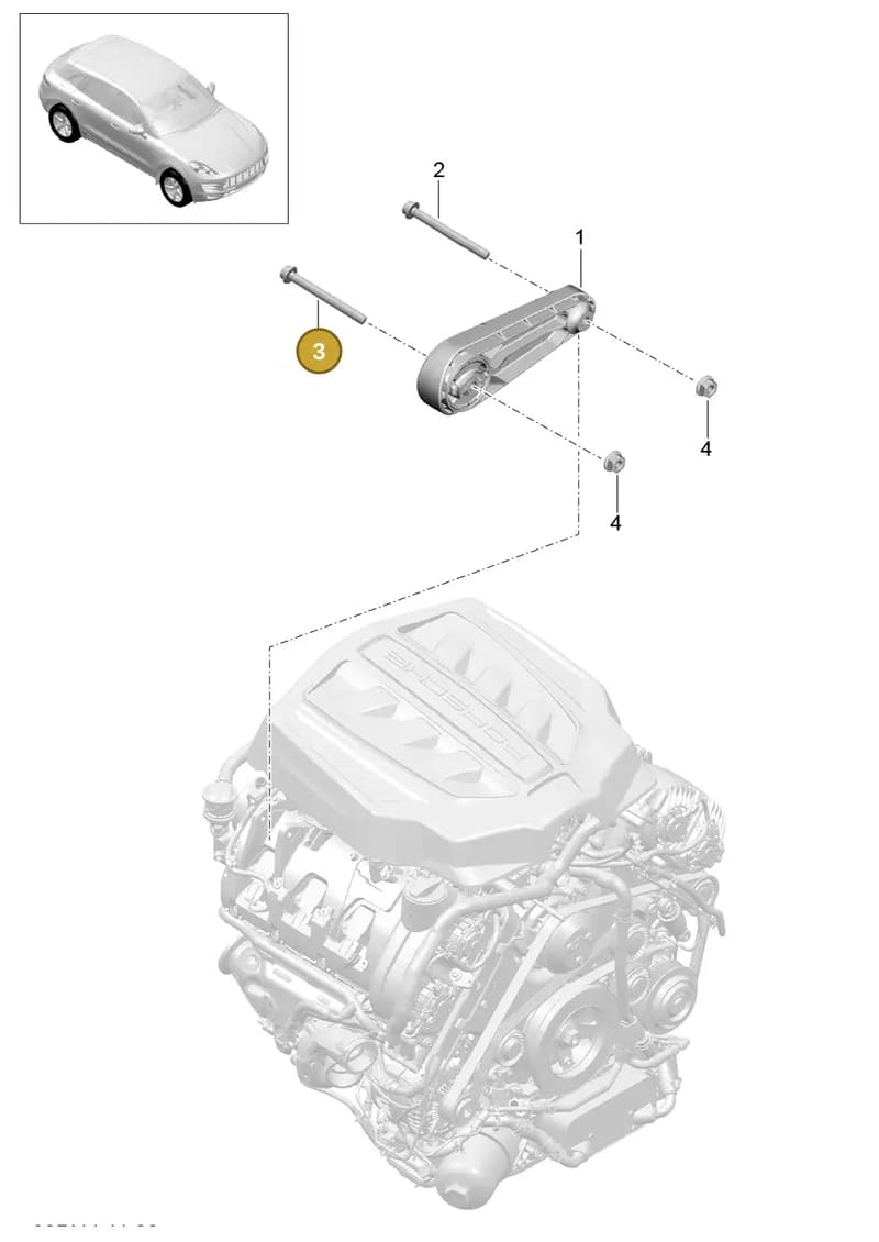WHT005204 — Porsche Macan (2013-2018) diagram p44109000, position 3
