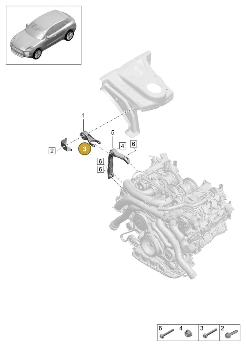 WHT005204 — Porsche Macan (2018-2022) diagram p52109000, position 3