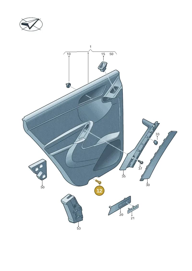 WHT005228 — Volkswagen Tiguan (2011-2018) diagram 634867400, position 12