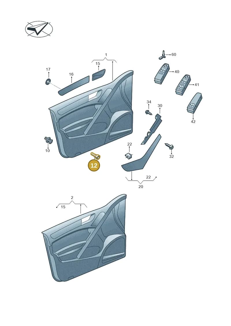 WHT005228 — Volkswagen Golf (2009-2014) diagram 649867100, position 12