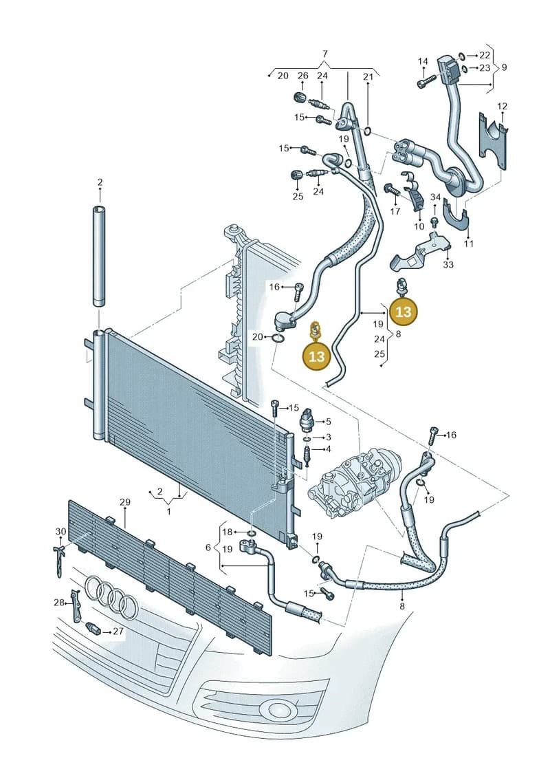 WHT005244 — Audi RS6 Avant (2013-2018) diagram 758260400, position 13