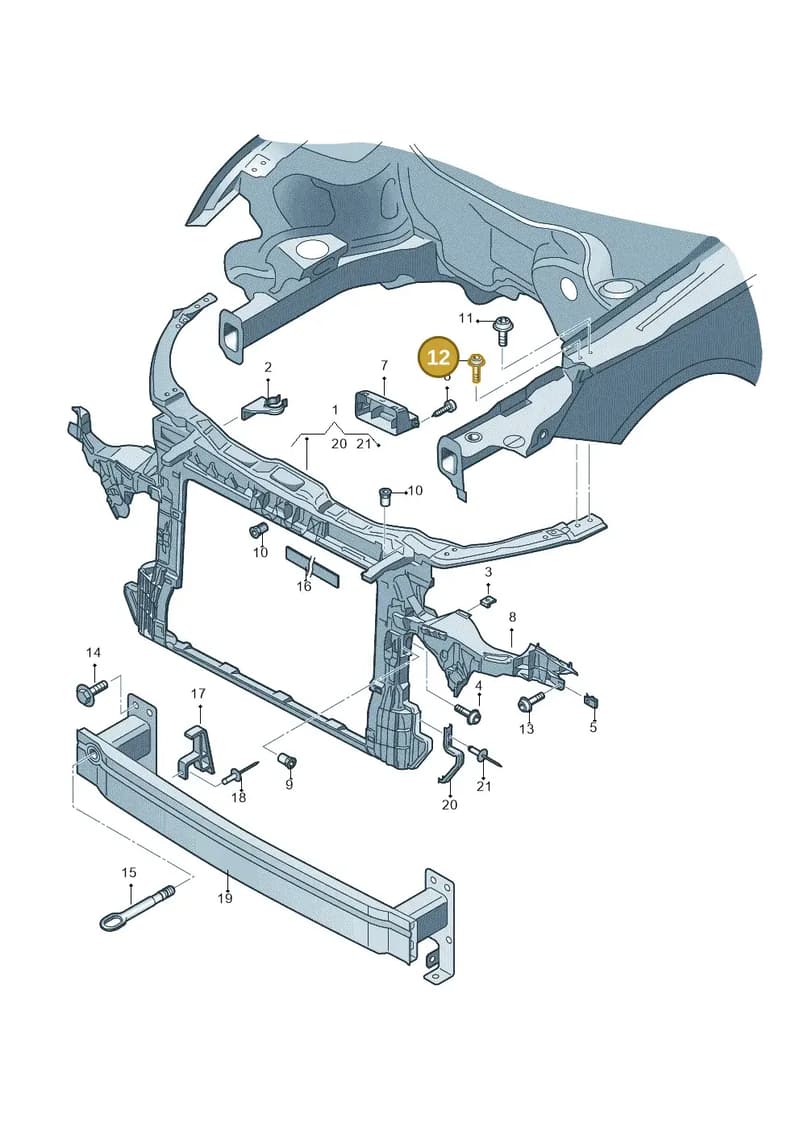 WHT005254 — Audi A1 Sportback (2010-2015) diagram 708805000, position 12