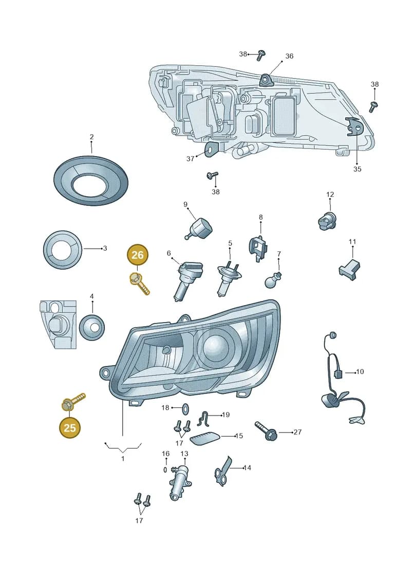 WHT005258 — Skoda Superb (2013-2015) diagram 768941000, position 25+26