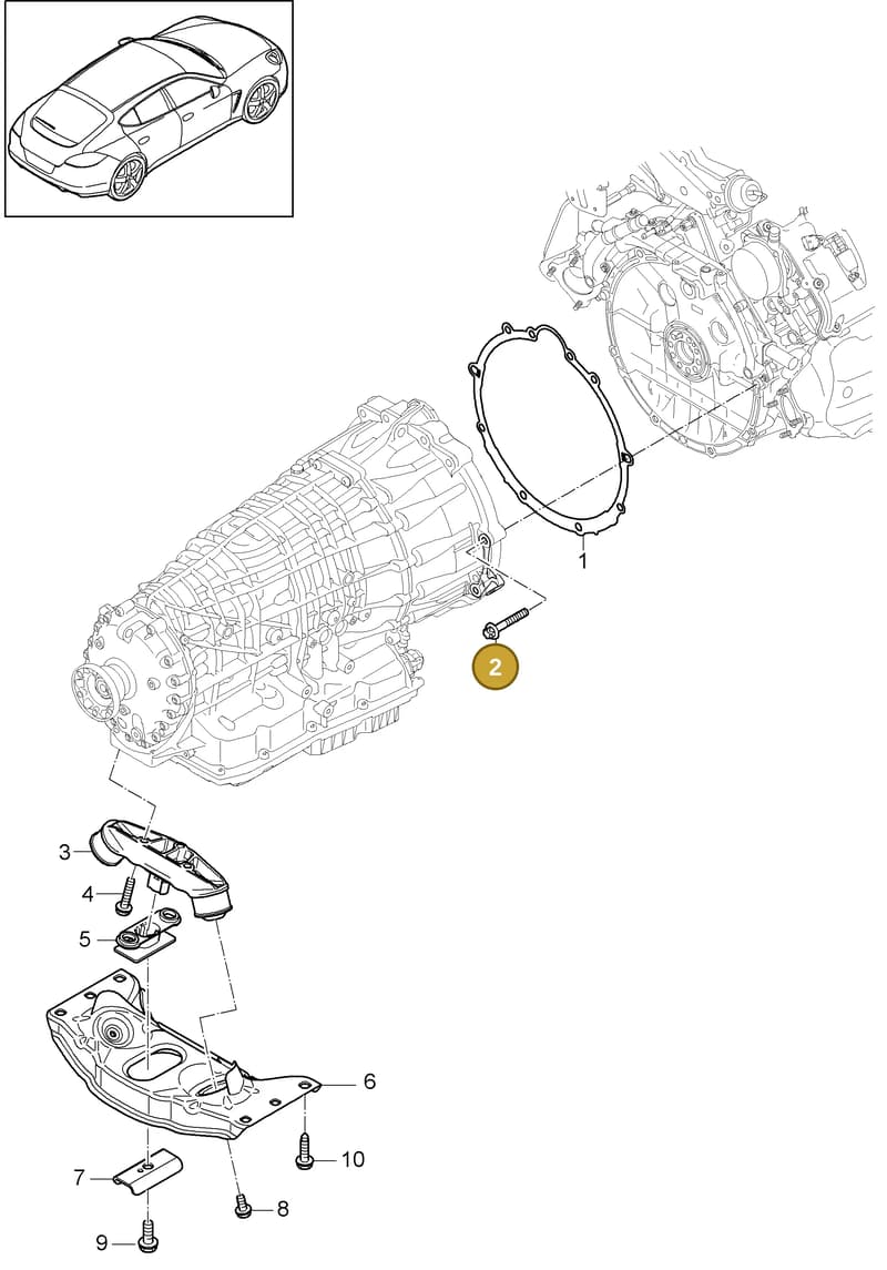 WHT005297 — Porsche Panamera (2009-2016) diagram p35306000, position 2
