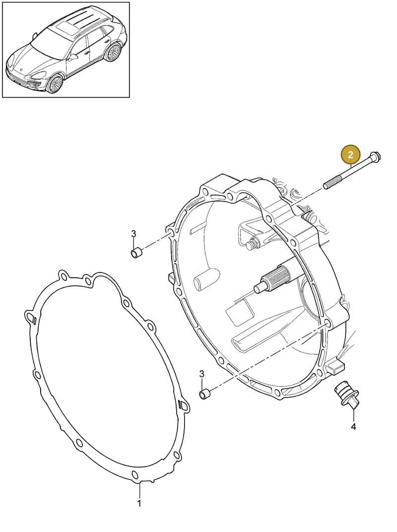 WHT005297 — Porsche Cayenne (2010-2018) diagram p37306000, position 2