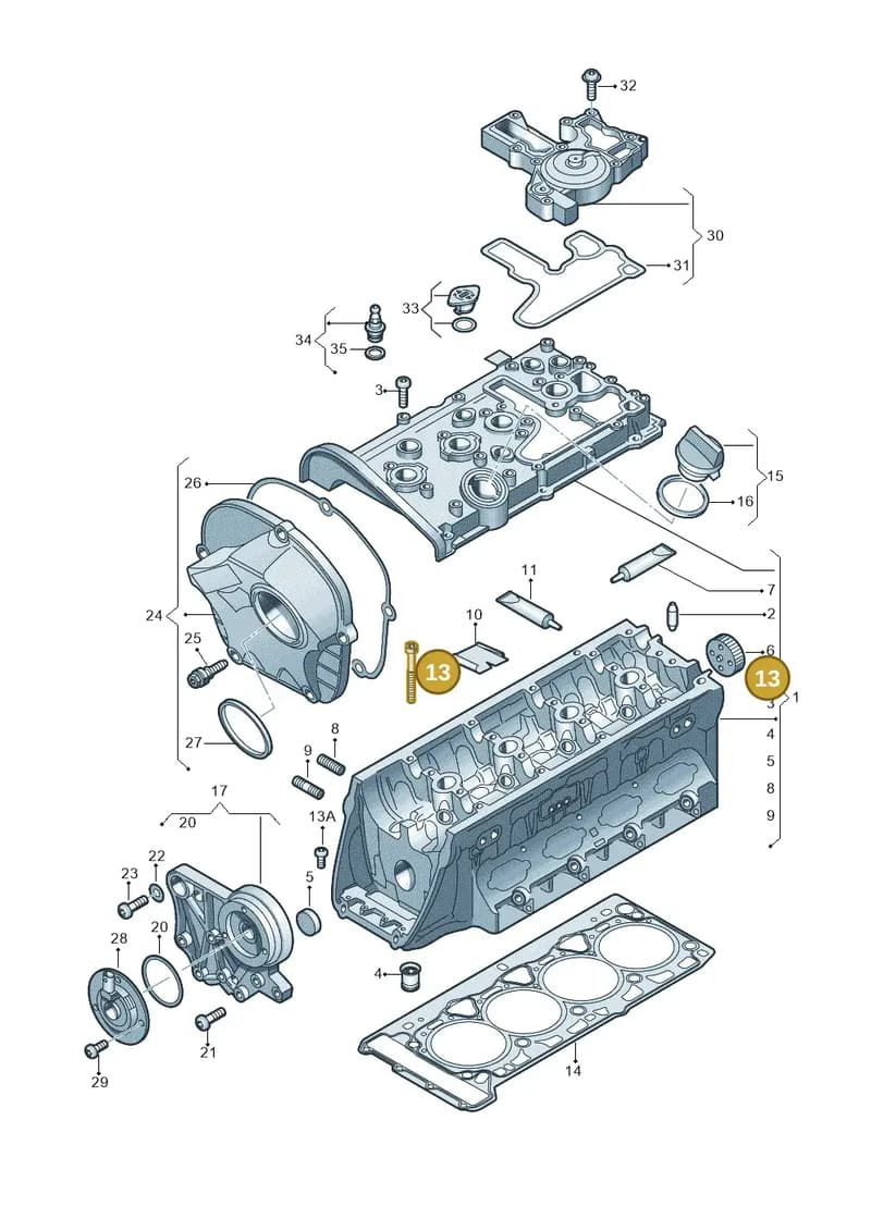WHT005305 — Volkswagen Amarok twin cab (2016-2022) diagram 894103400, position 13