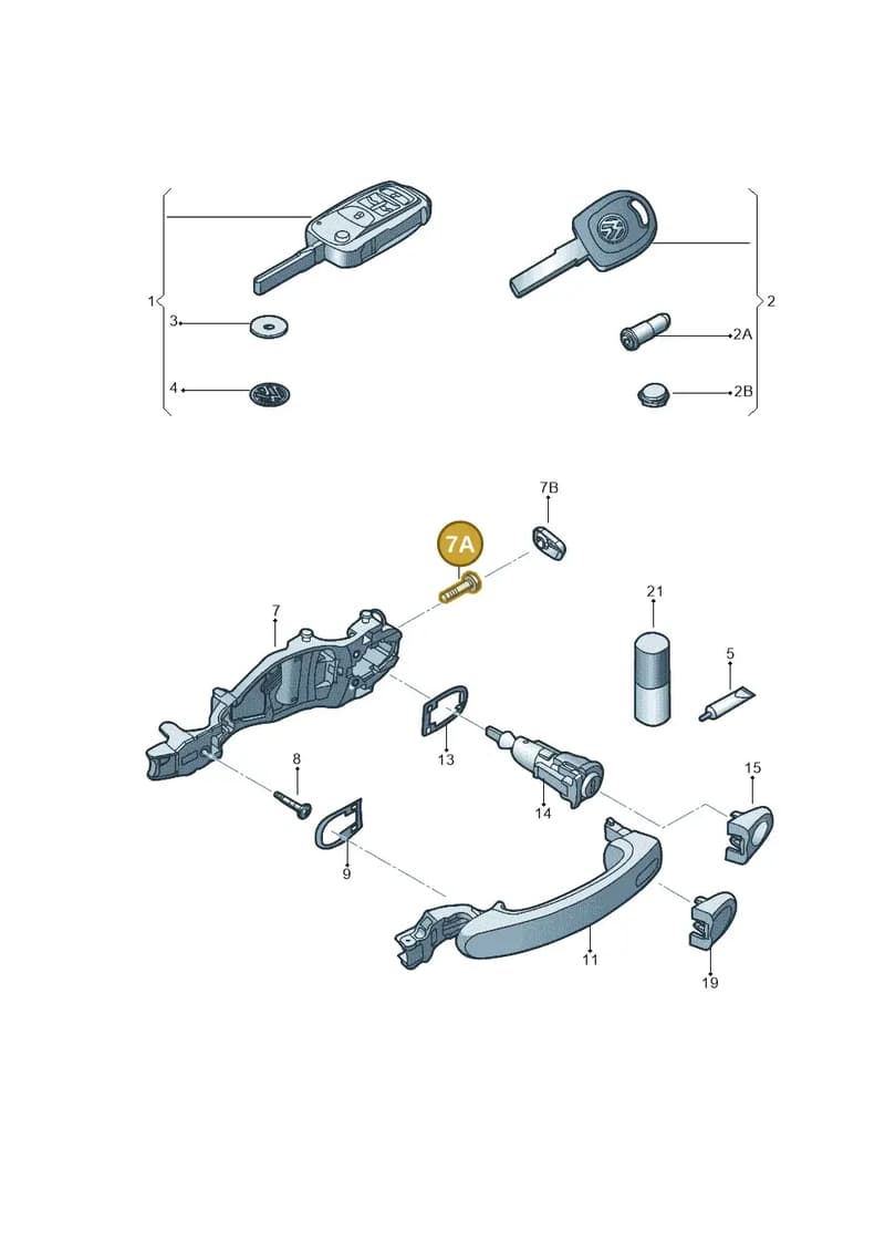 WHT005316 — Volkswagen Jetta (2014-2018) diagram 692837010, position 7A
