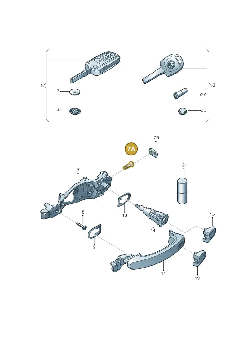 WHT005316 — Volkswagen Jetta 2.0 (2015-2015) diagram 692837100, position 7A