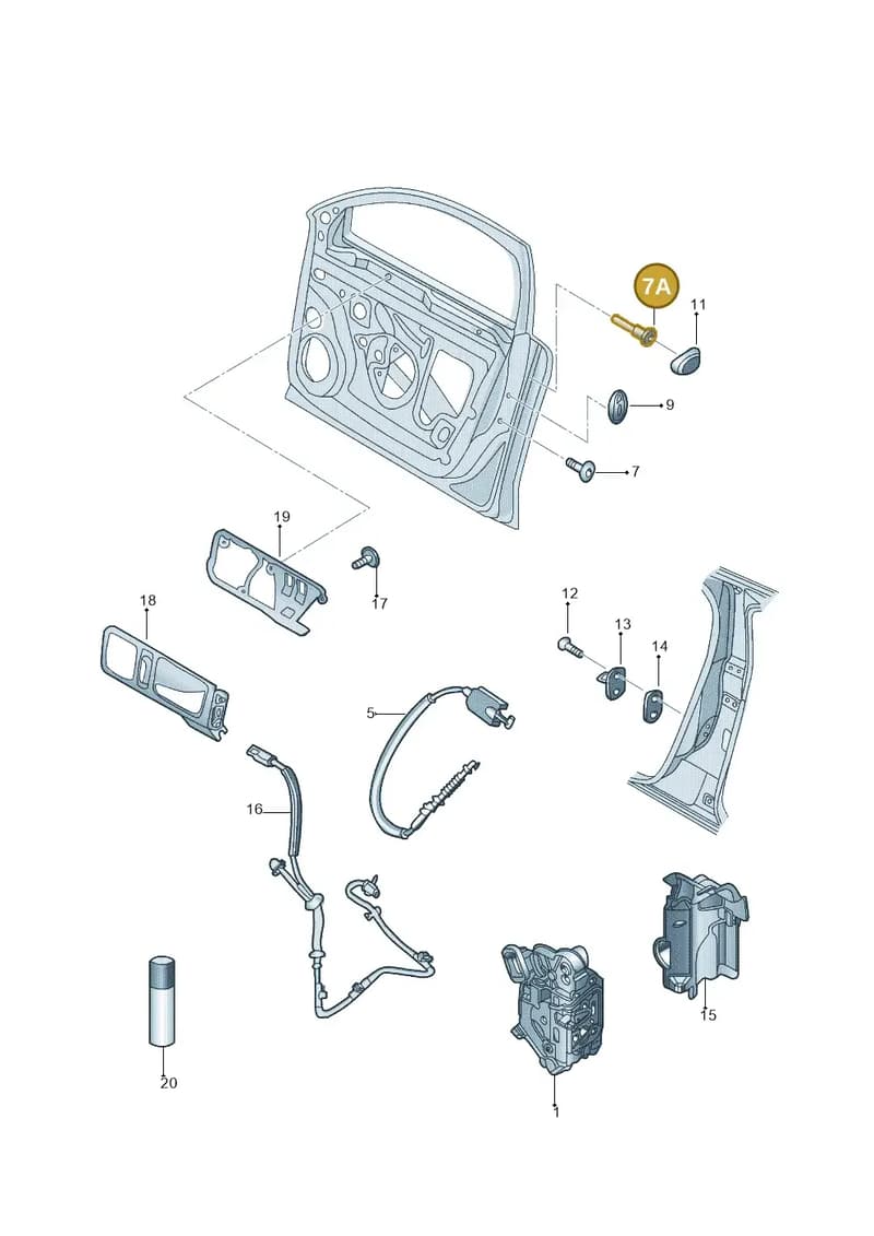 WHT005316 — Volkswagen Jetta 2.0 (2015-2015) diagram 692837000, position 7A