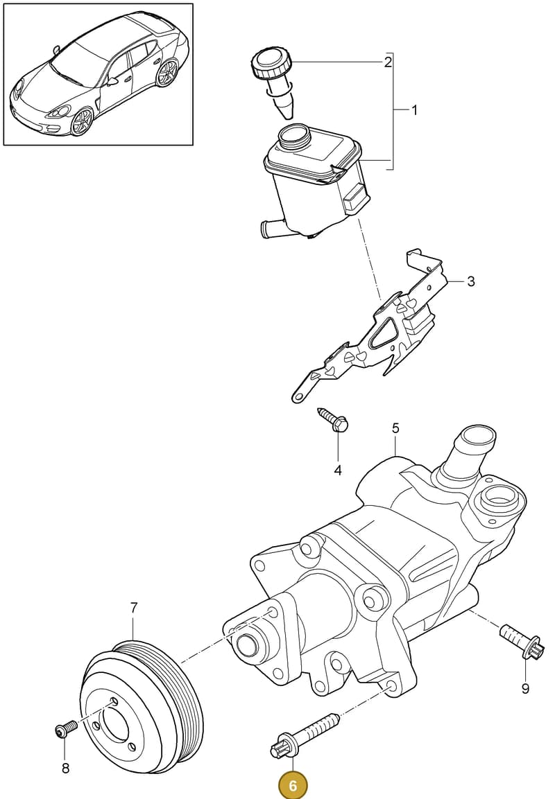 WHT005326 — Porsche Panamera (2009-2016) diagram p35403040, position 6