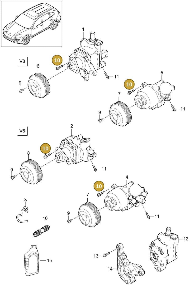 WHT005326 — Porsche Cayenne (2010-2018) diagram p37403020, position 10