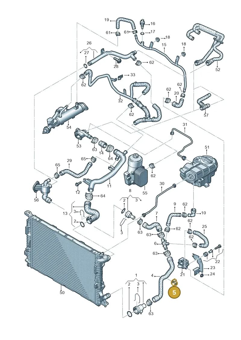 WHT005366 — Audi A6 2.0 tdi (2010-2015) diagram 717121140, position 5