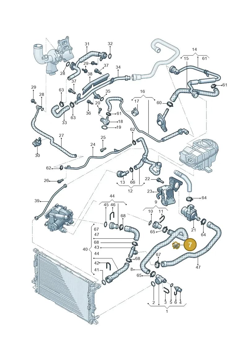 WHT005366 — Audi A6 1.8 (2015-2019) diagram 887121030, position 7