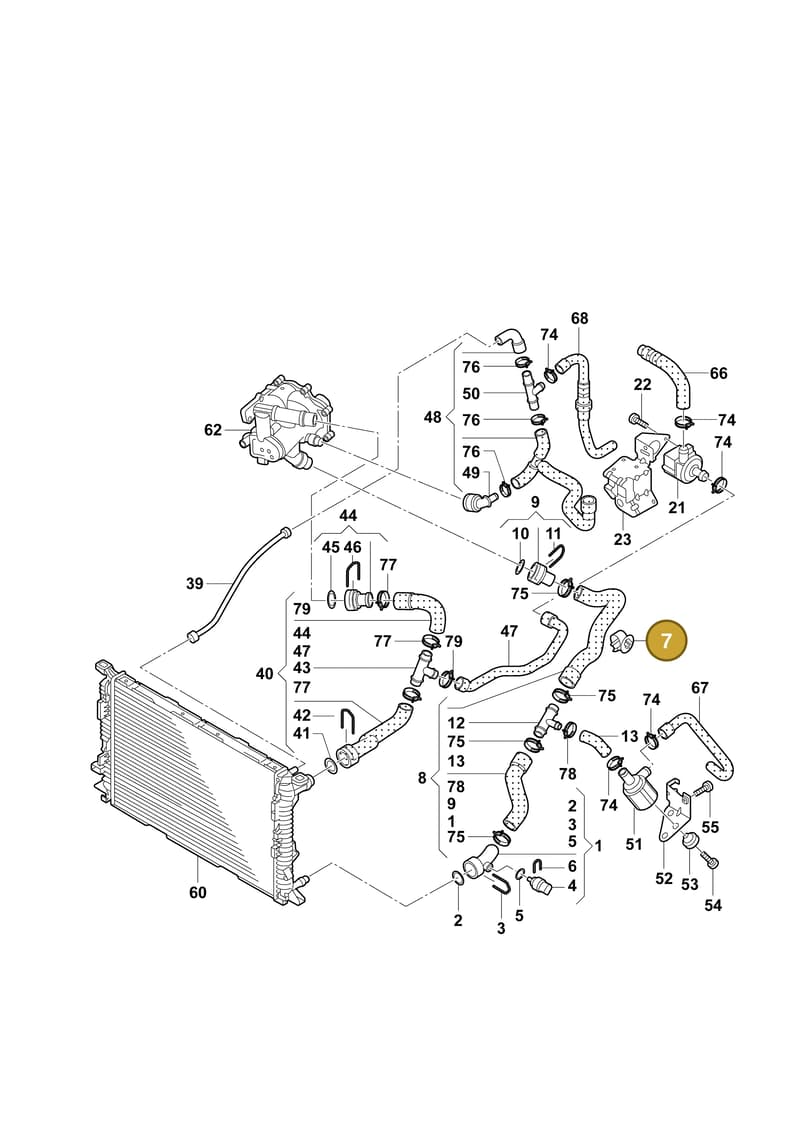 WHT005366 — Audi A6 1.8 (2015-2019) diagram 887121320, position 7