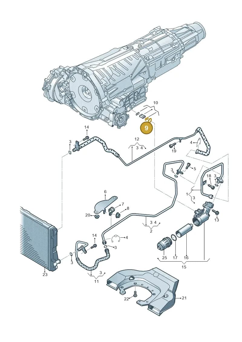 WHT005379 — Audi RS4 Av. qu. 4.2 (2012-2015) diagram 750317500, position 9