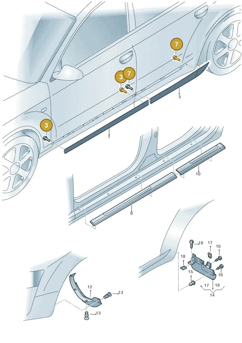 WHT005395 — Audi A6 L 2.0 (2011-2013) diagram 448853100, position 3+7