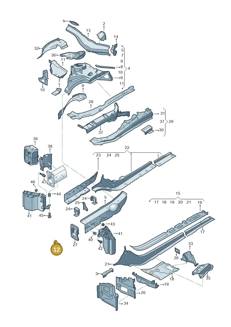 WHT005413A — Audi A5 Cabriolet (2016-2025) diagram 848803000, position 12