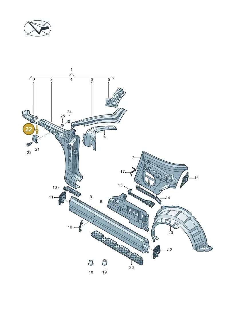 WHT005413A — Audi TT RS (2016-2023) diagram 850809100, position 22