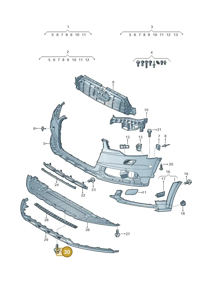 WHT005414 — Audi A6 Avant (2012-2018) diagram 738807150, position 30