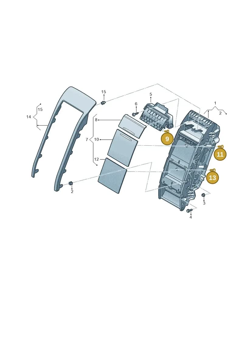 WHT005452 — Audi A8 (2013-2018) diagram 771863560, position 9+11+13