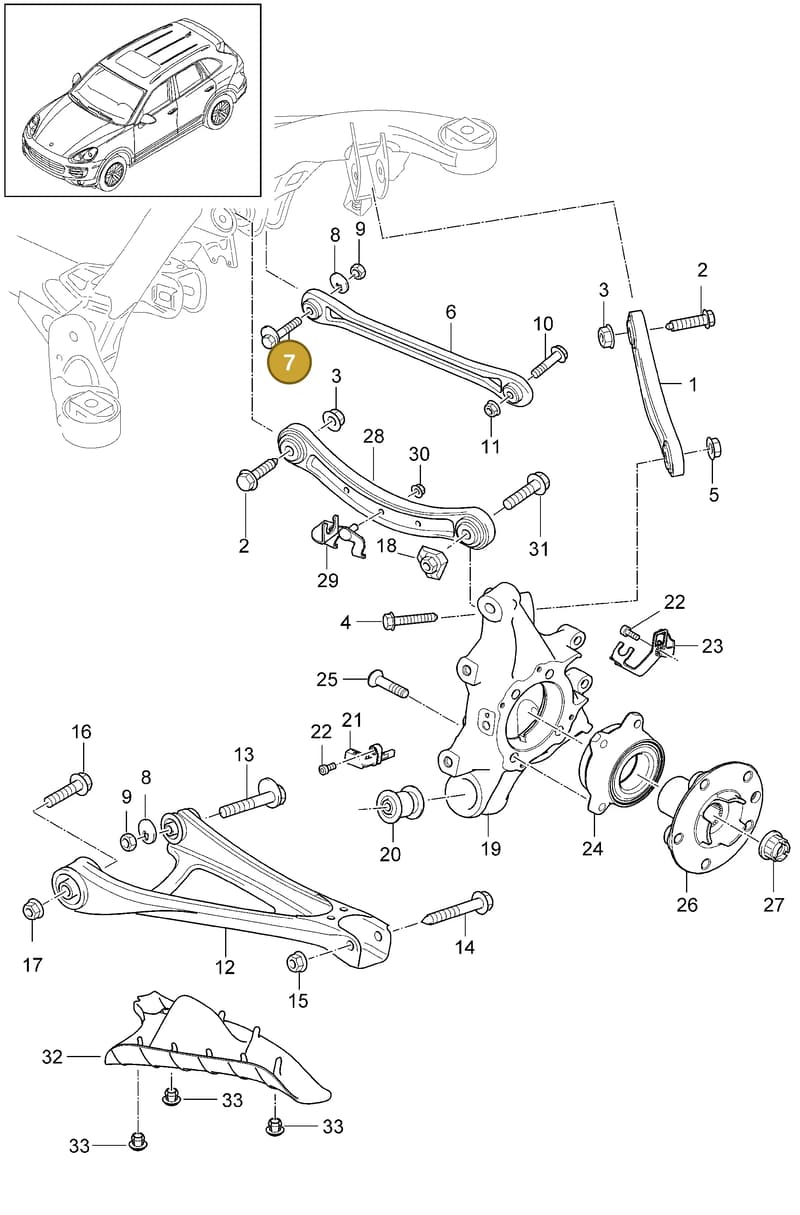 WHT005461 — Porsche Cayenne (2010-2018) diagram p37501020, position 7