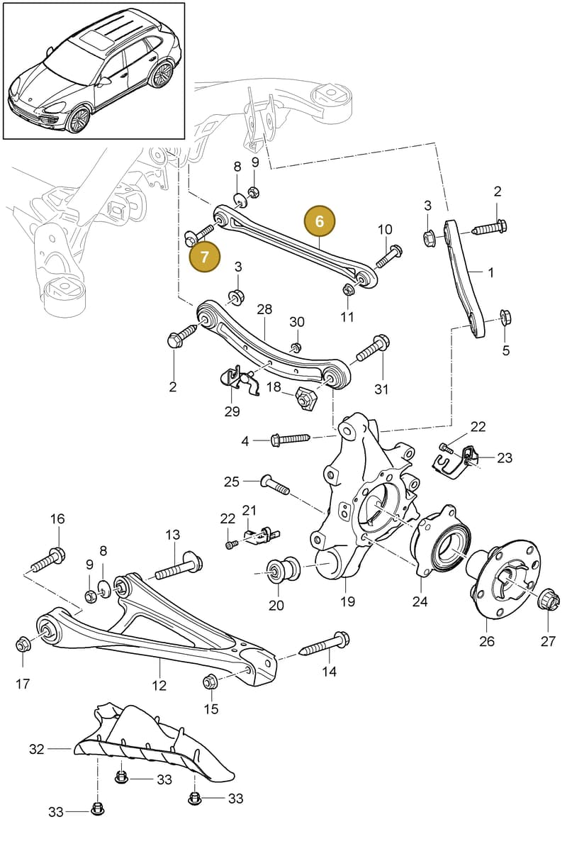 WHT005461 — Porsche Cayenne (2010-2018) diagram p37501000, position 6+7