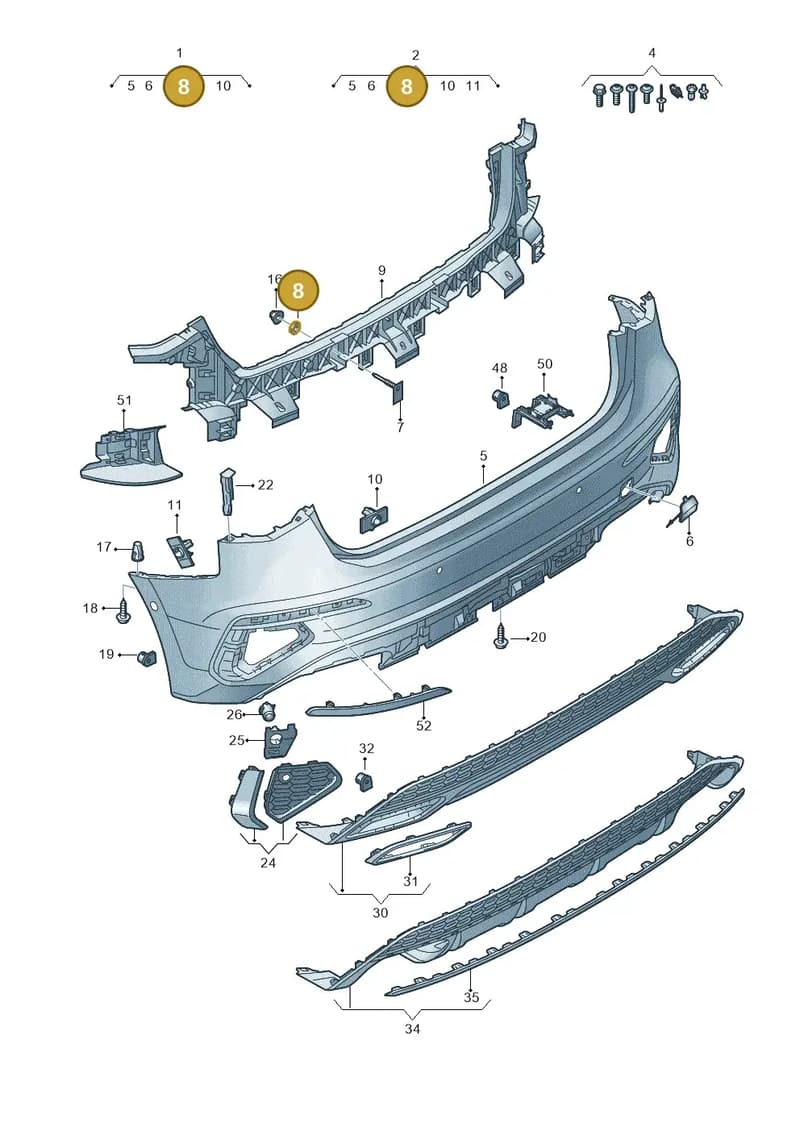 WHT005559 — Audi A3 Sportback (2019-2025) diagram 596807650, position 8