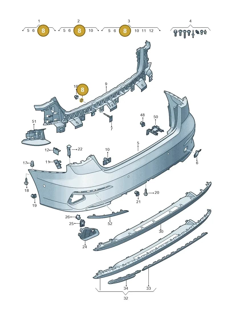 WHT005559 — Audi A3 Sportback (2019-2025) diagram 596807700, position 8