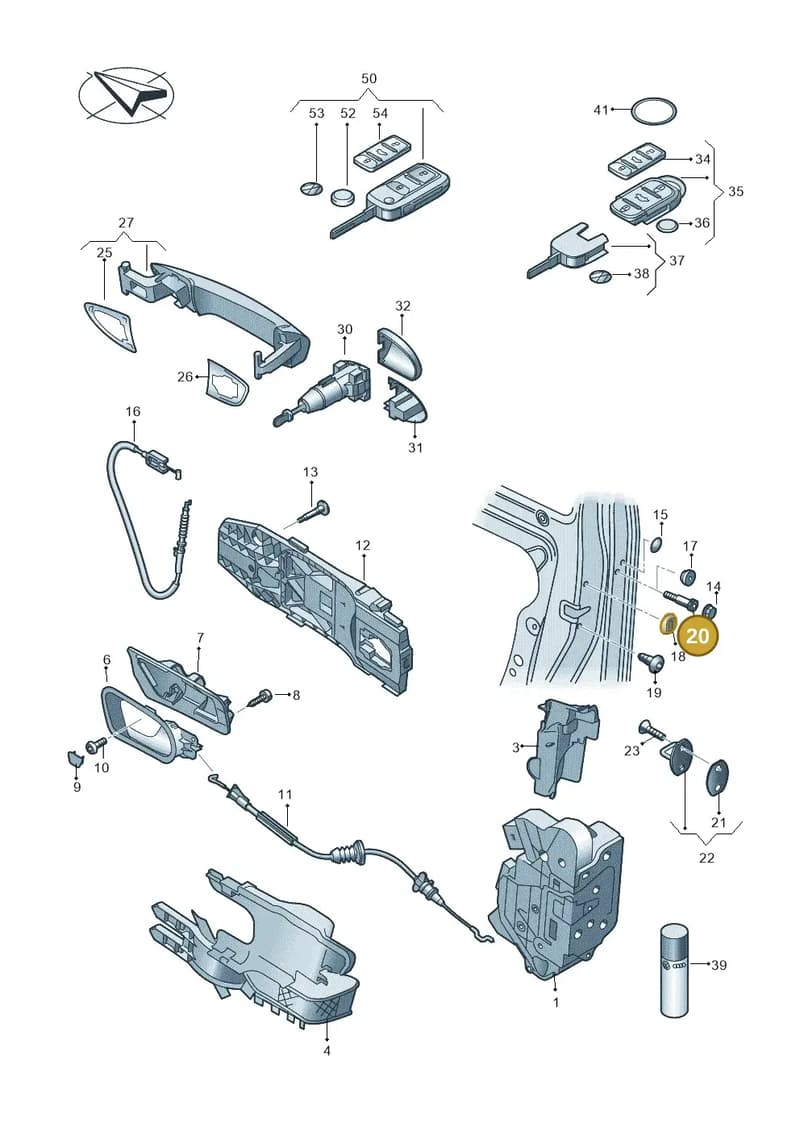 WHT005589 — Volkswagen Sharan (2015-2022) diagram 651837000, position 20