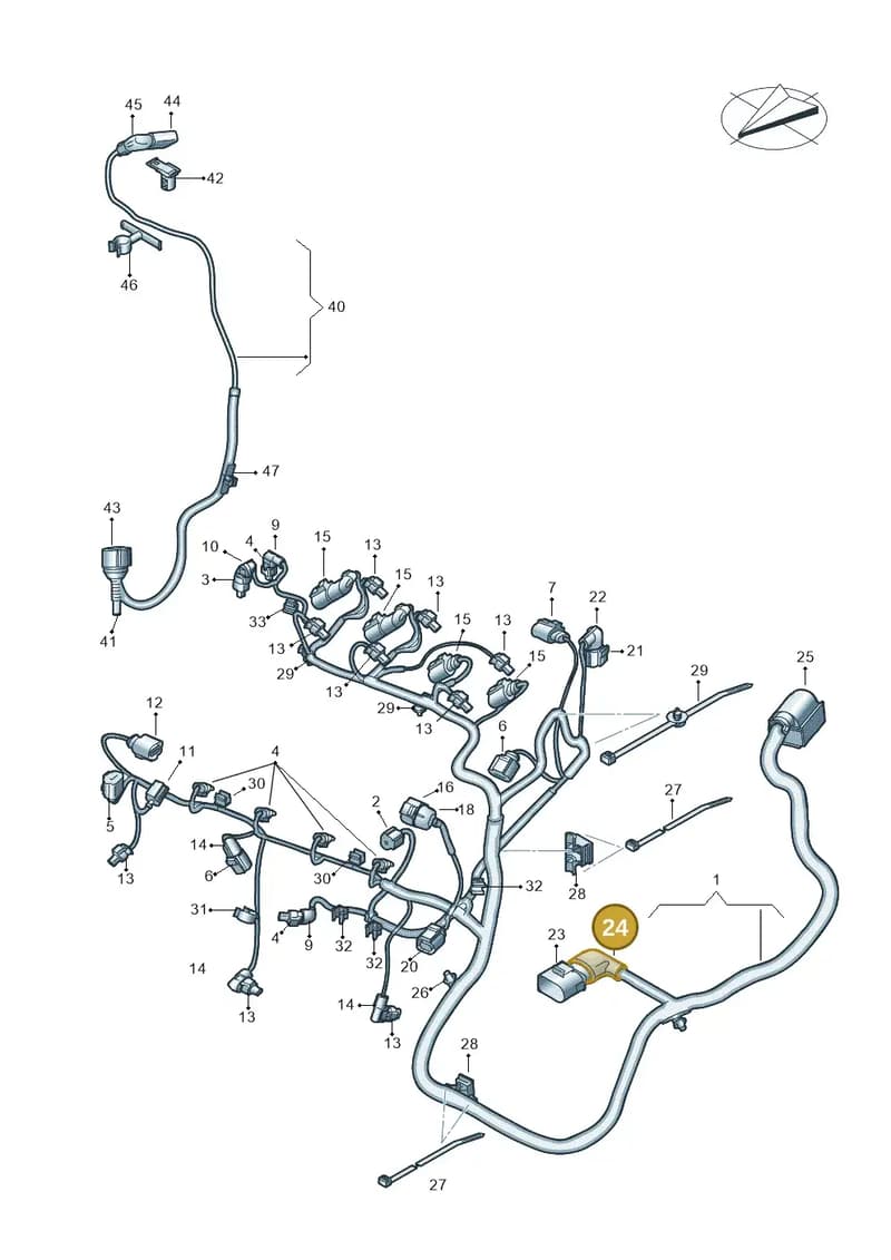 WHT005646 — Volkswagen Touran (2015-2025) diagram 869971040, position 24