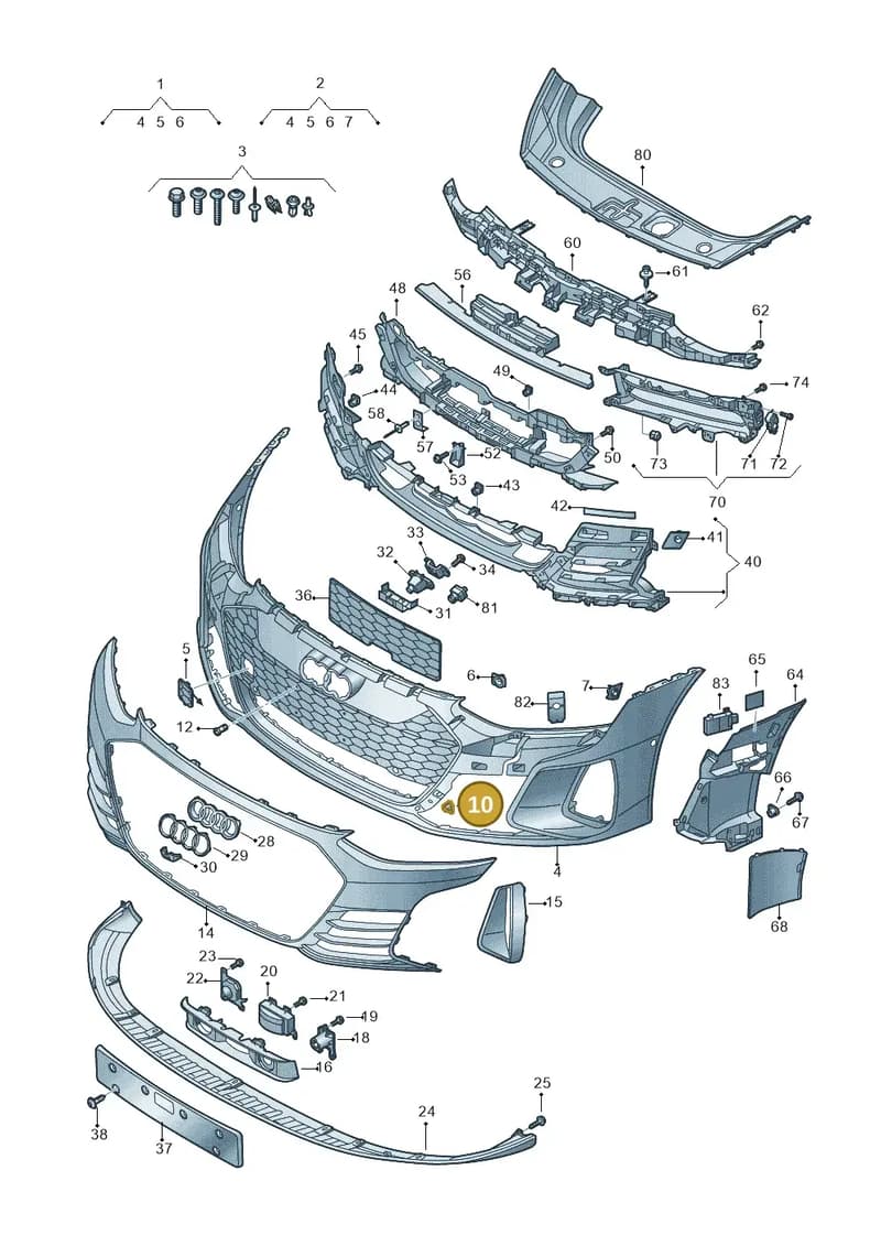 WHT006099 — Audi RS e-tron GT (2020-2025) diagram 4j1807100, position 10